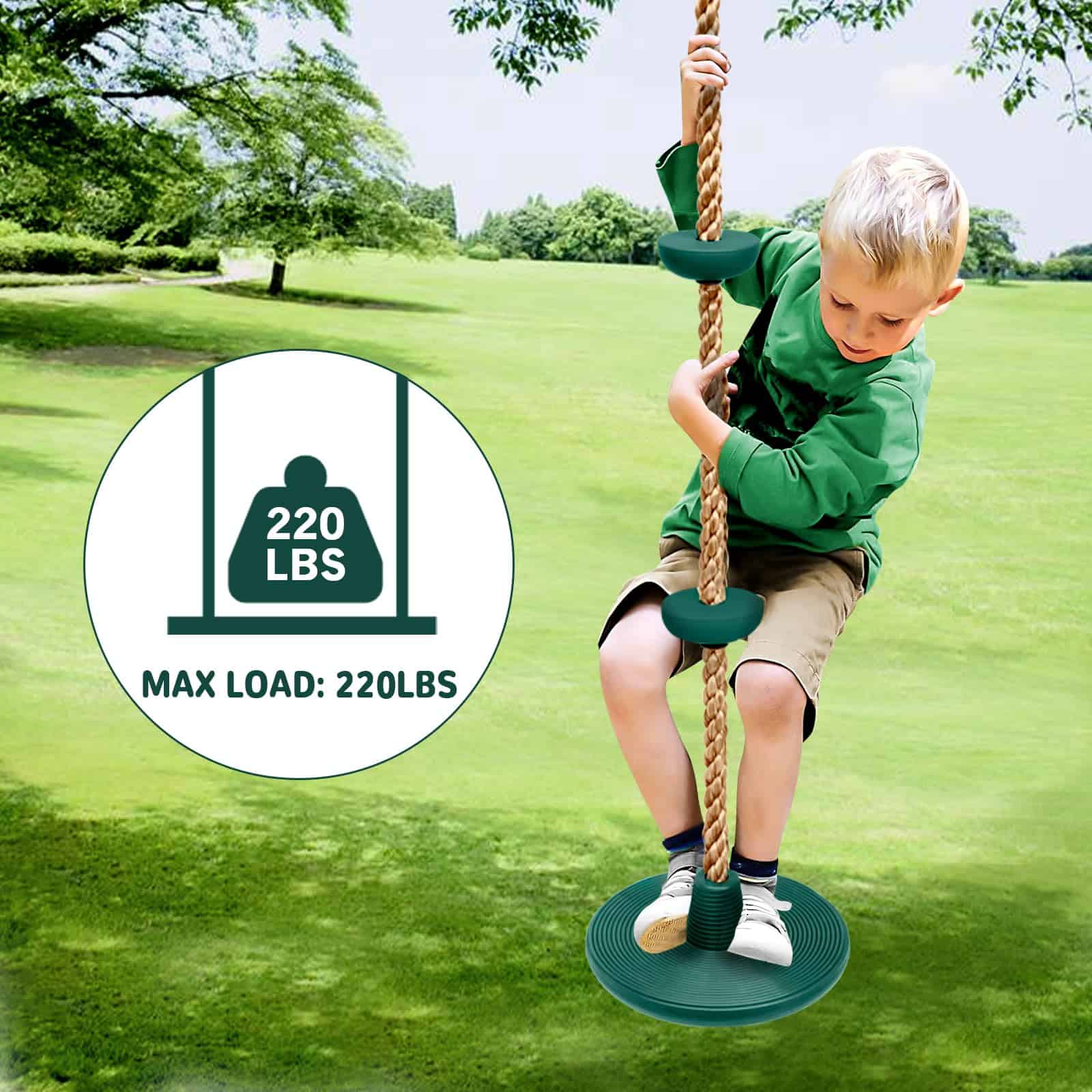 Cuerda de Escalada con Plataformas y Asiento de Columpio - Imagen 6