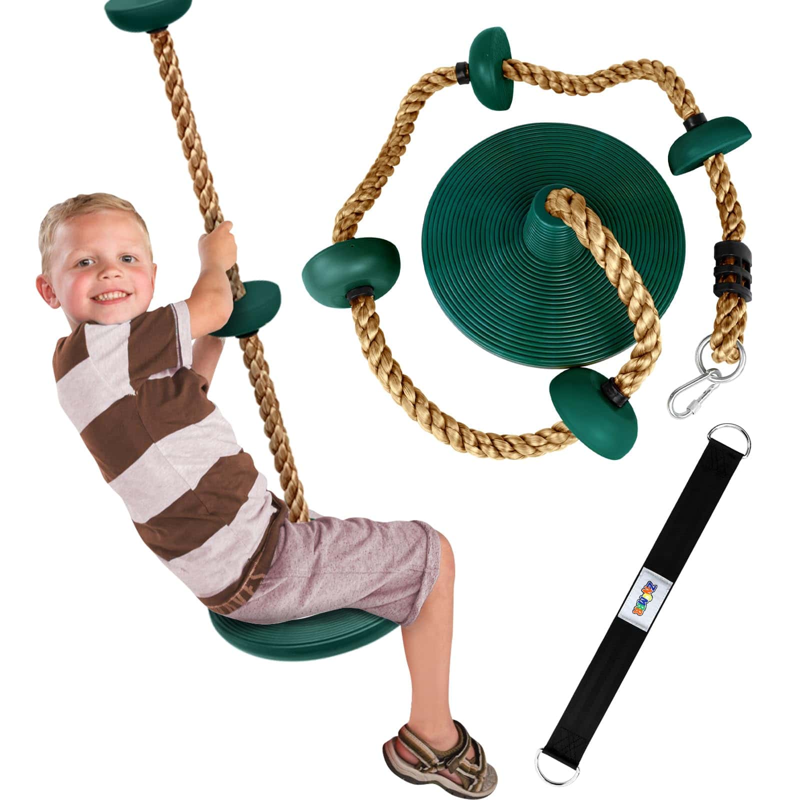 Cuerda de Escalada con Plataformas y Asiento de Columpio - Imagen 8