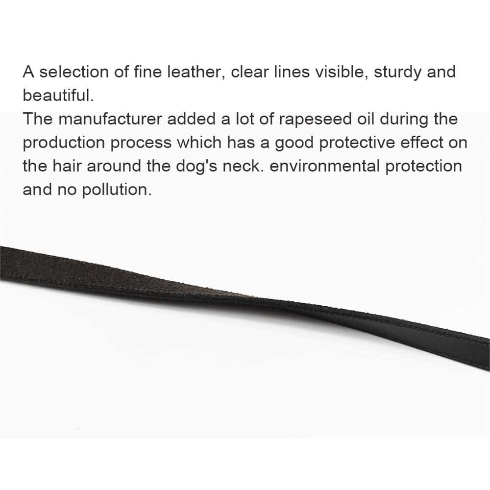 Correa de Cuero PESHOUCO para Perros, Cuero Genuino con 2 - Imagen 4