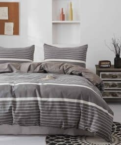 Juego de funda nórdica BISELINA 100% -Gris