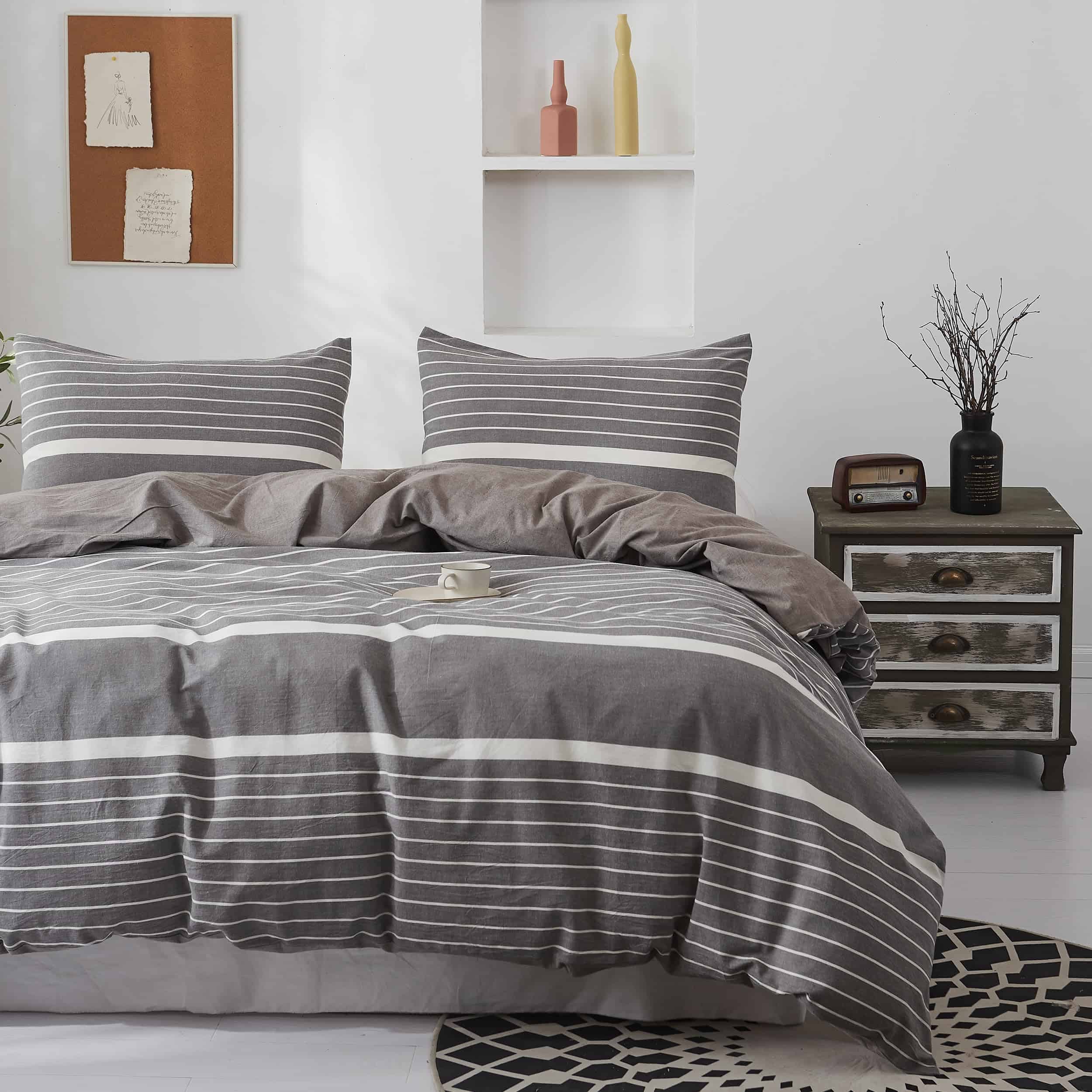 Juego de Funda Nórdica BISELINA 100% -Gris