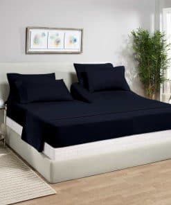 Juego de sábanas Flex Top Split king para -Azul Marino Sólid