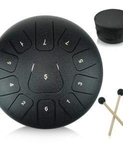 Tambor de Lengua de Acero de 12 pulgadas Negro 11 Notas, C