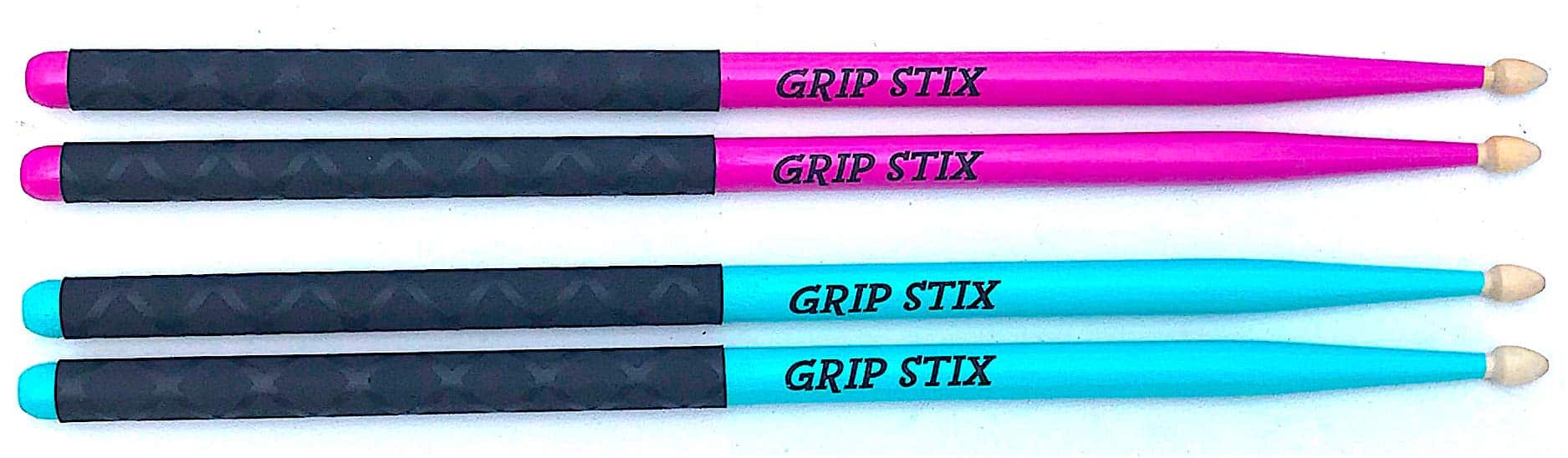 Baquetas GRIP STIX anti deslizantes de 15" de largo en rosa - Imagen 3