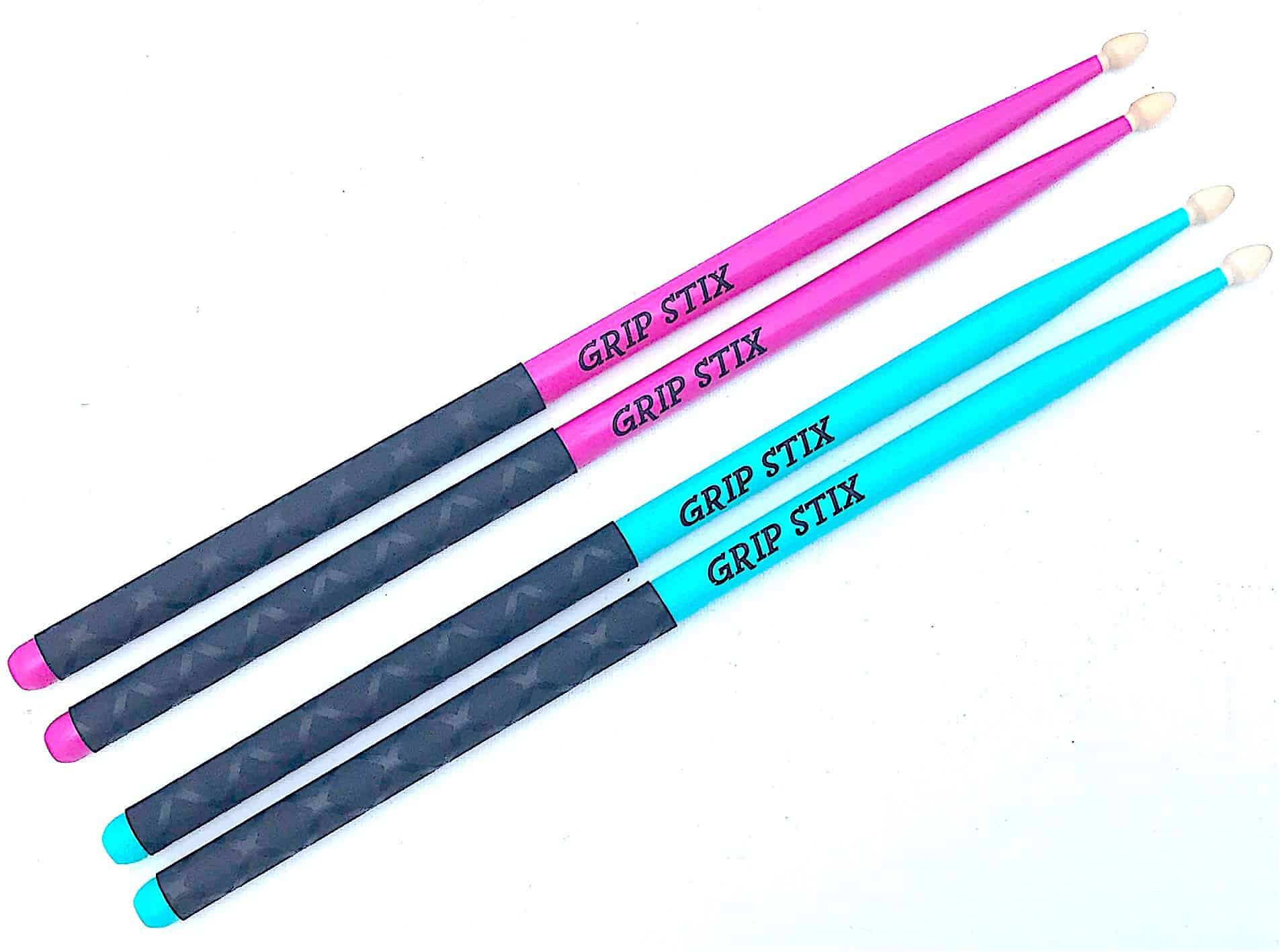 Baquetas GRIP STIX anti deslizantes de 15" de largo en rosa