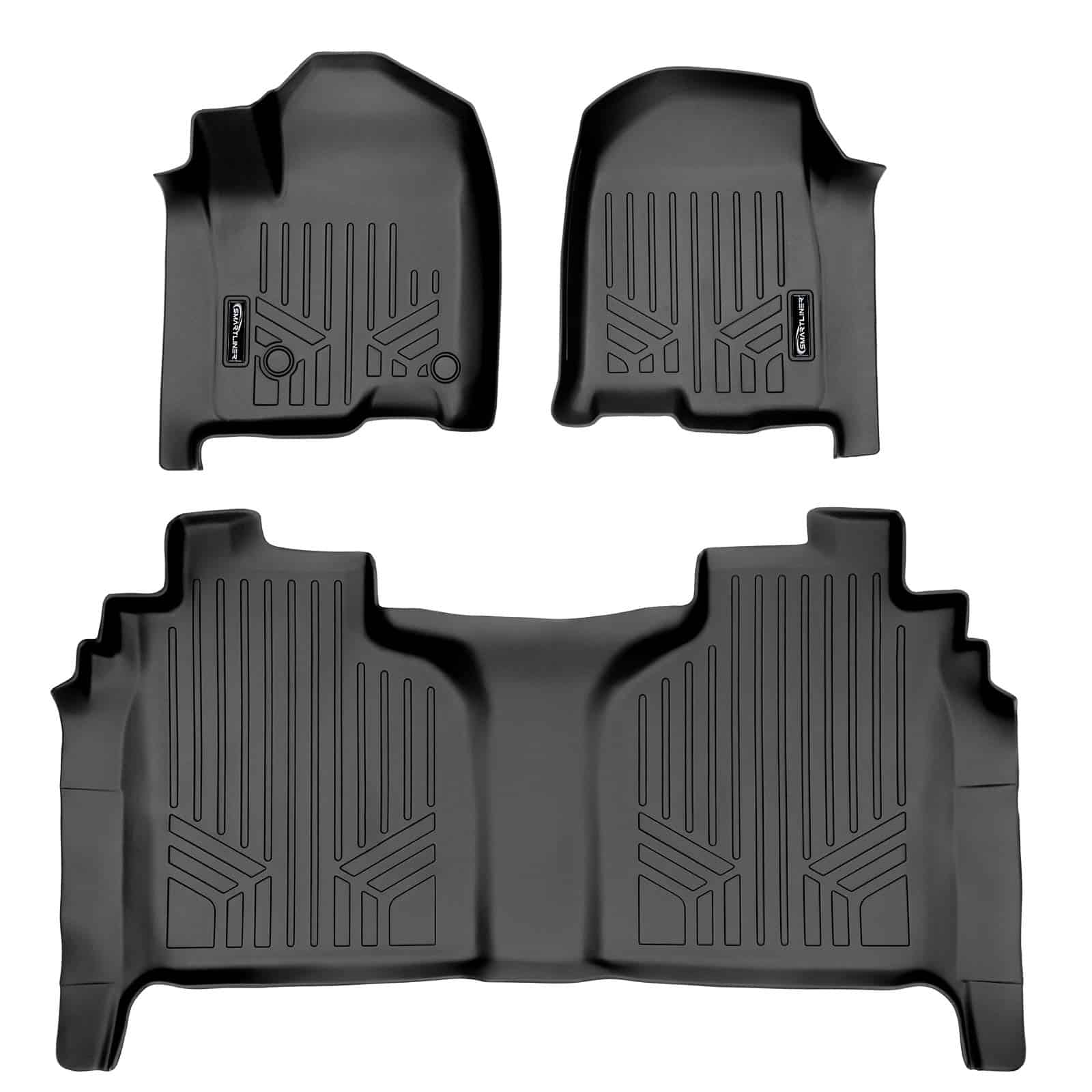 Juego de tapetes SMARTLINER de 2 filas en negro Compatible