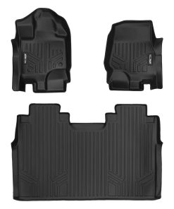 SMARTLINER Juego de Tapetes a Medida para 2 Filas en Negro