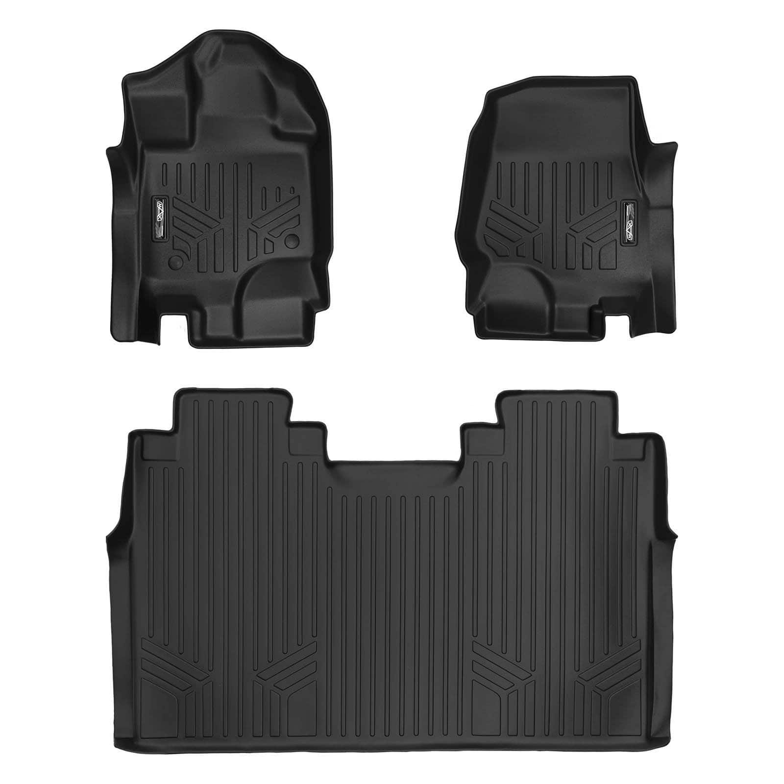 SMARTLINER Juego de Tapetes a Medida para 2 Filas en Negro