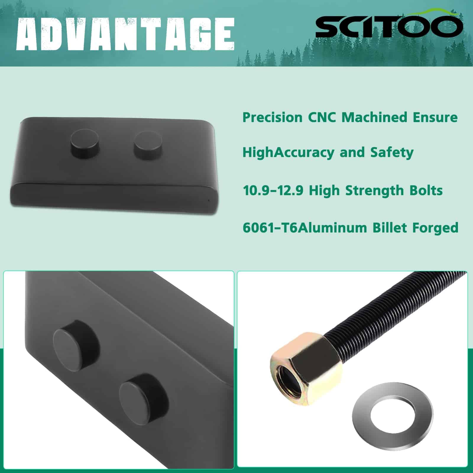 Kit de nivelación trasera SCITOO de 1 pulgada para Ford - Imagen 4