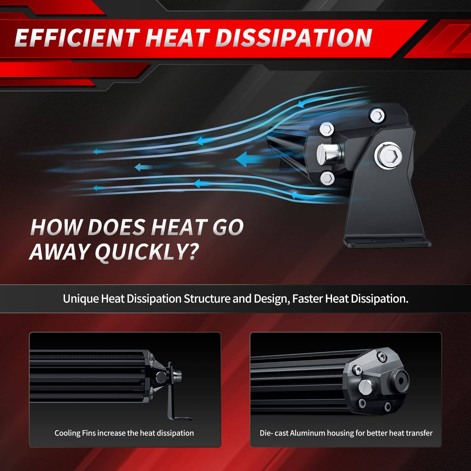 Barra de luz LED de 8 pulgadas 60W 4WDKING Off Road LED - Imagen 6