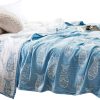 Manta de Verano Moderna de Muselina MEJU Fish Blue para