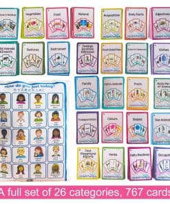 Richardy 26 Categorías 767 PCS Niños Montessori Tarjetas de