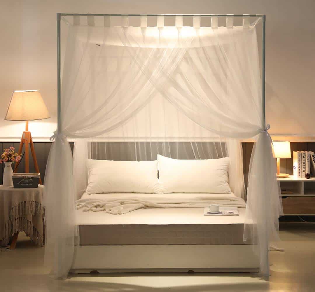 Mengersi Cortinas de Dosel de Cama Simple Canopy Bed para - Imagen 5