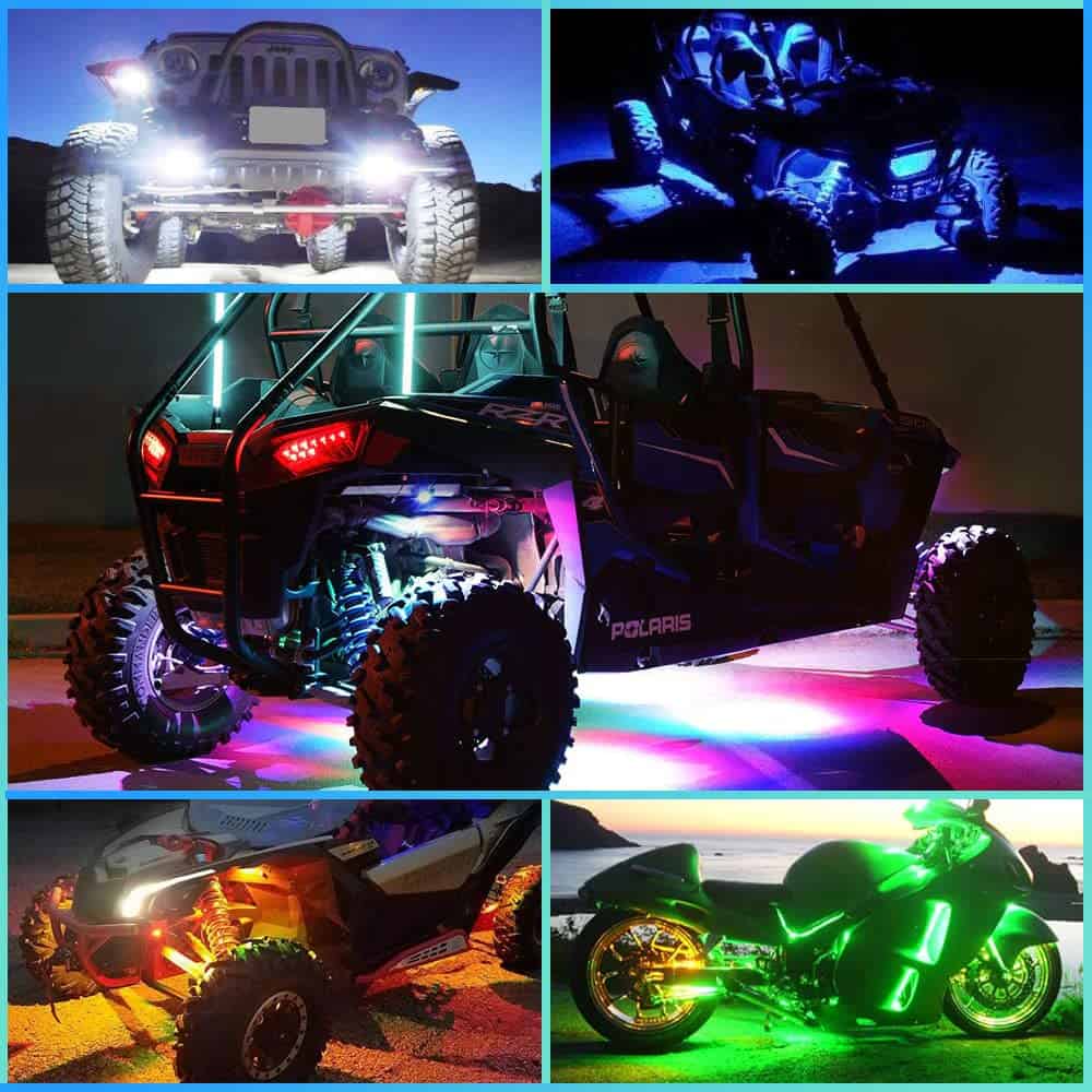 Kit de Luz LED Rock RGB, Moso LED 8 Pods de Luz Neon RGB - Imagen 7