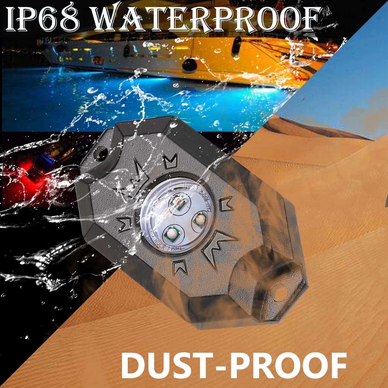 Kit de Luz LED Rock RGB, Moso LED 8 Pods de Luz Neon RGB - Imagen 4