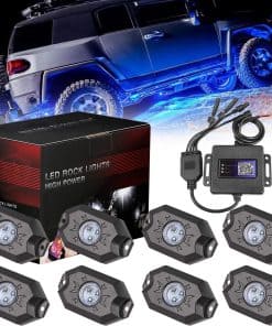 Kit de Luz LED Rock RGB, Moso LED 8 Pods de Luz Neon RGB