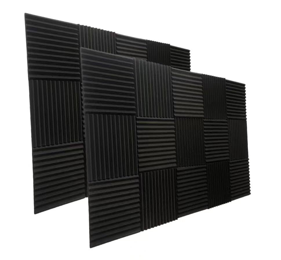 24 Pack 1" x 12" x 12" Paneles de Espuma Acústica de Cuña