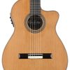 Guitarra de cuerdas de nylon acústica-eléctrica con corte