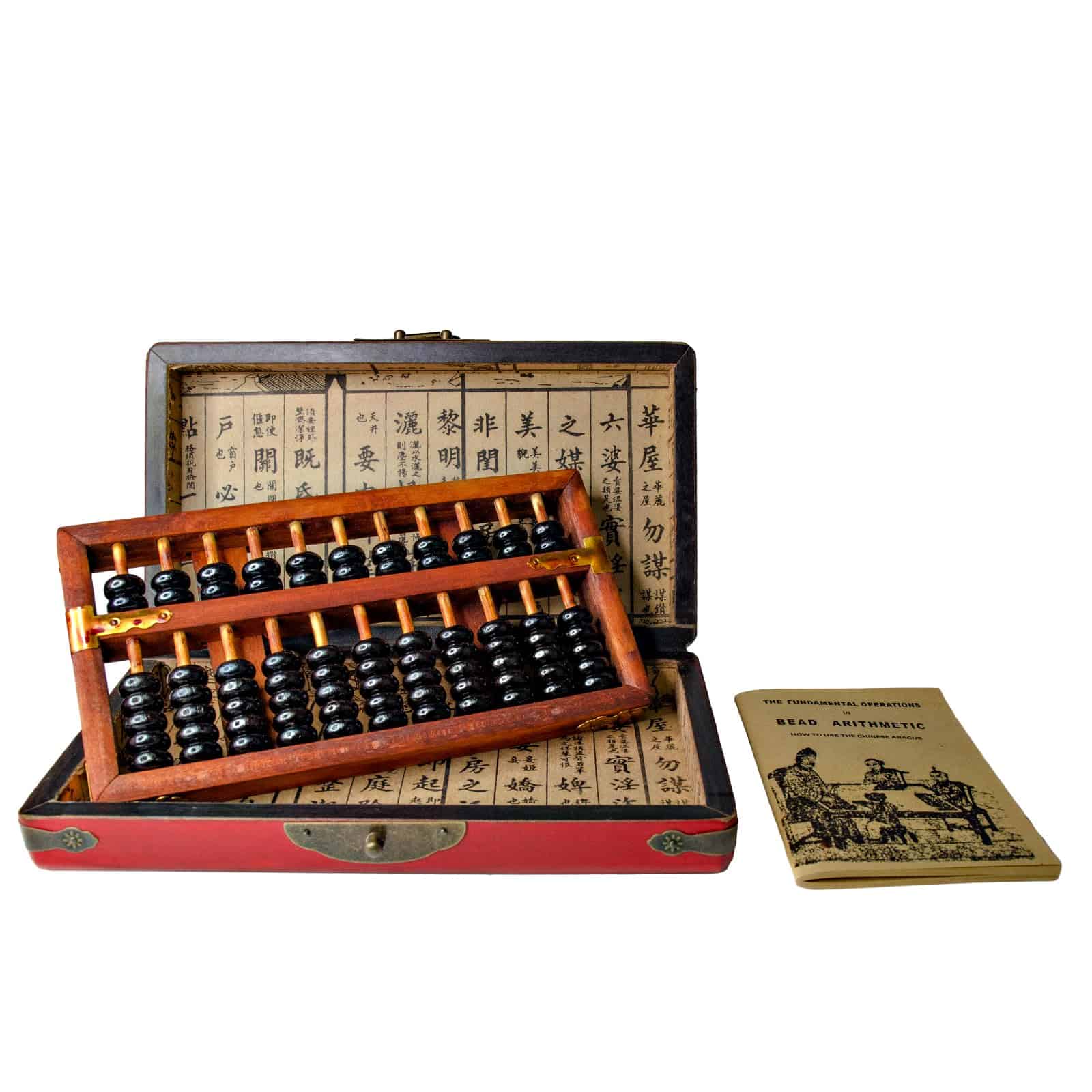 Ábaco Clásico de Madera de 11 Columnas Larcele con Caja de - Imagen 4