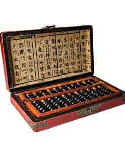 Ábaco Clásico de Madera de 11 Columnas Larcele con Caja de