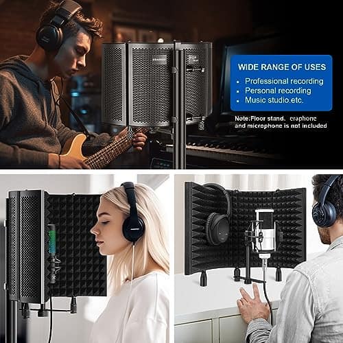 Aokeo Micrófono Aislante de Estudio, Escudo de Aislamiento - Imagen 7