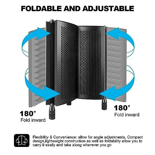 Aokeo Micrófono Aislante de Estudio, Escudo de Aislamiento - Imagen 8