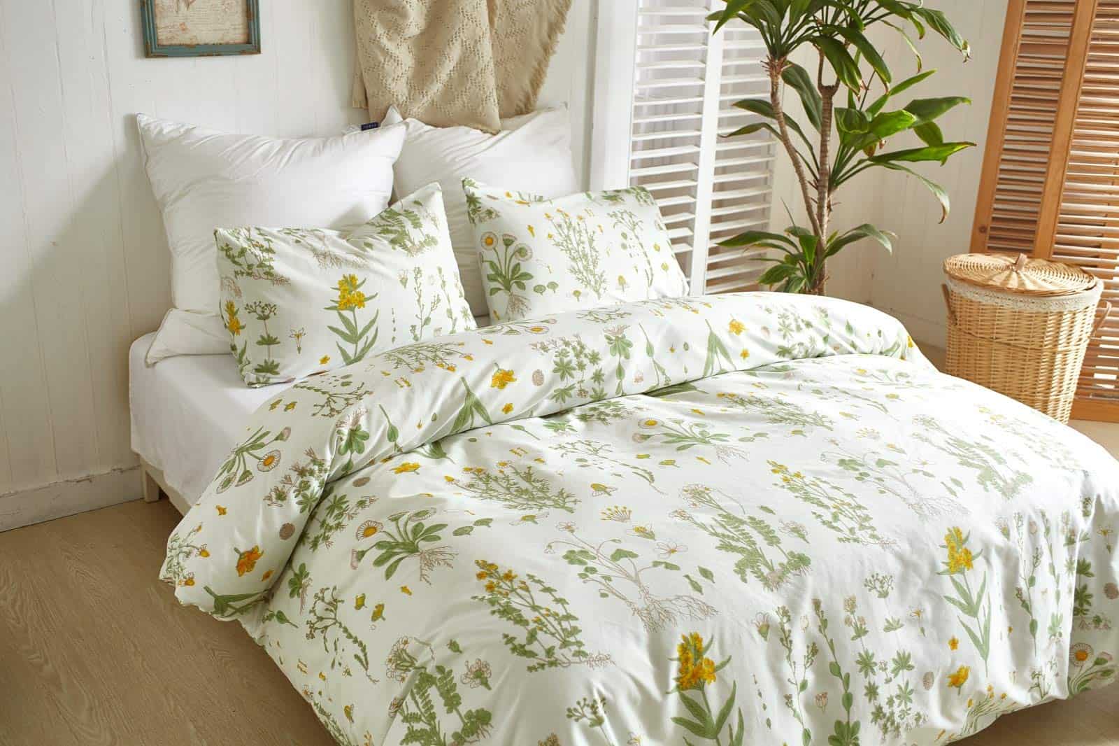 Juego de Ropa de Cama con Estampado Floral, Funda de Edredn - Imagen 3