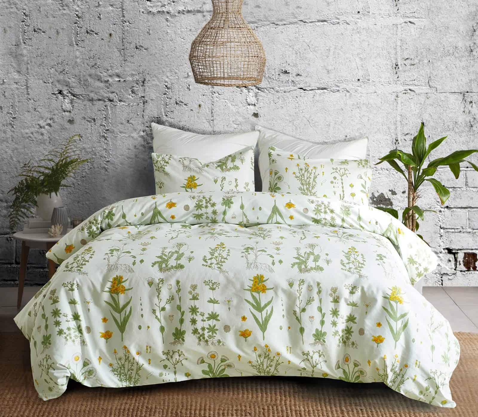 Juego de Ropa de Cama con Estampado Floral, Funda de Edredn