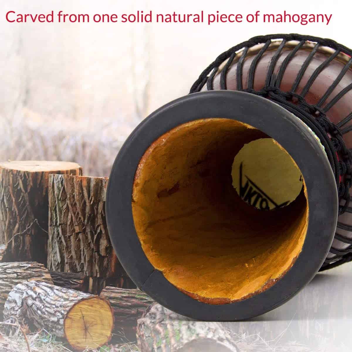 Djembe Tambor AKLOT Tambor Africano Pintado a Mano 9.5'' x - Imagen 8