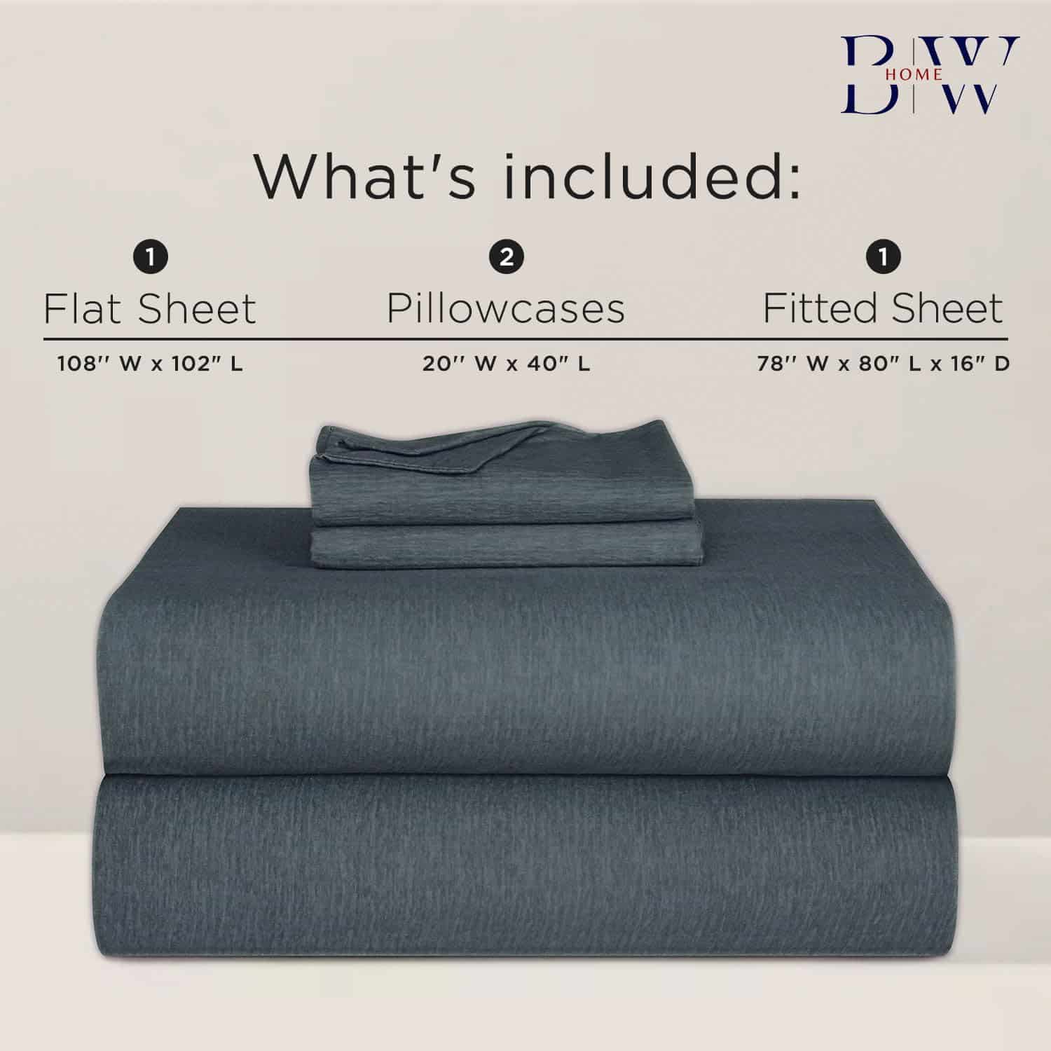 Juego de sábanas de franela Briarwood Home -Carbón Heather - Imagen 4