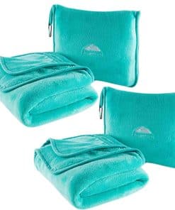 Manta de viaje y almohada BlueHills de primera calidad para