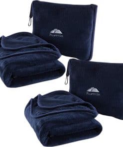 BlueHills Premium Soft 2-Pack Manta y Almohada de Viaje