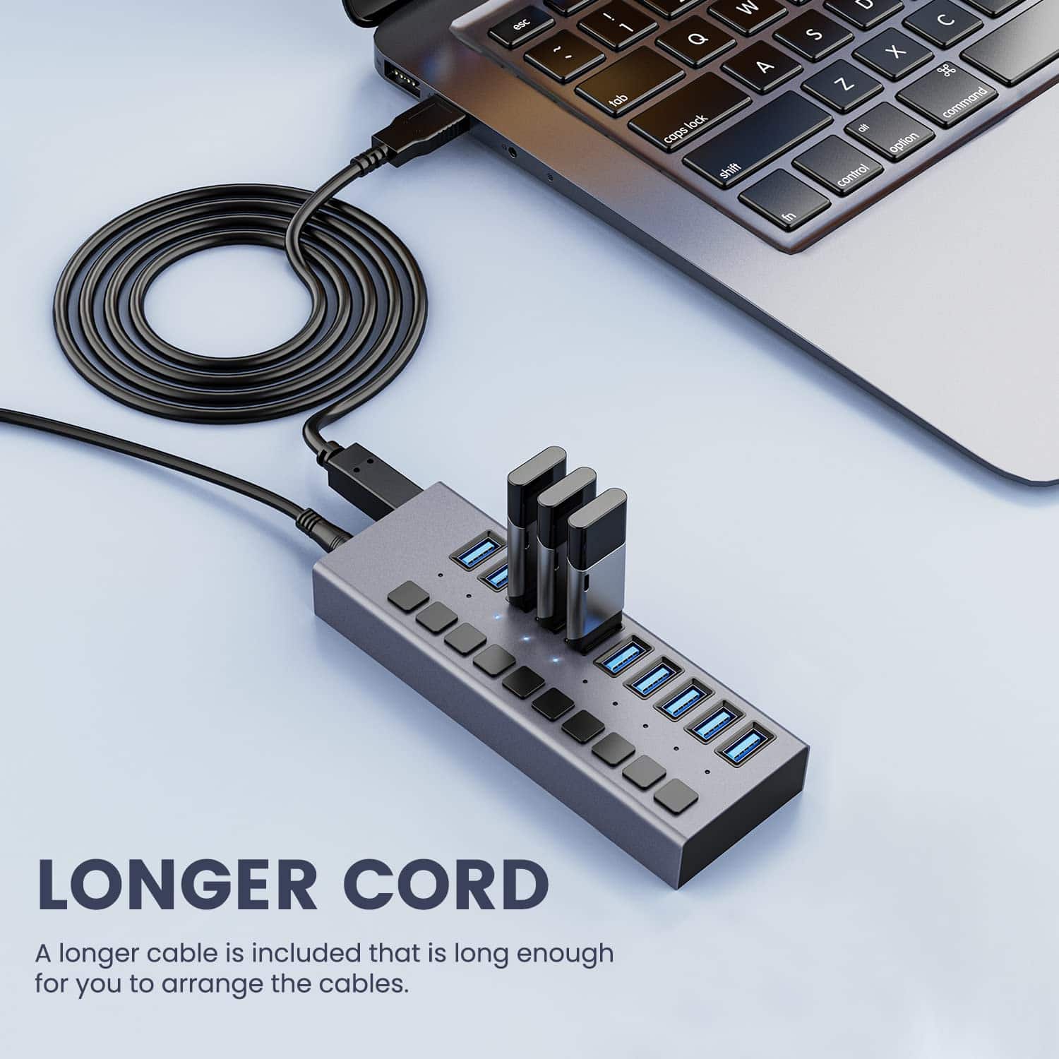 Concentrador USB Alimentado - ACASIS 10 Puertos 48W - Imagen 8