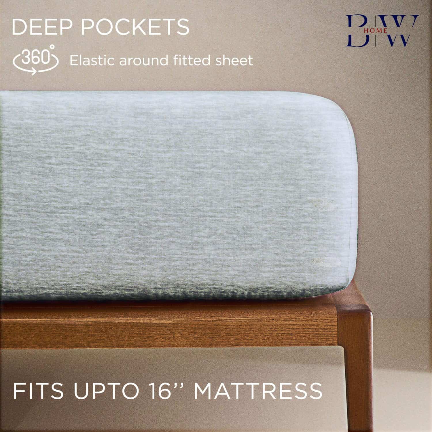 Juego de sábanas de franela Briarwood Home -Gris nube - Imagen 5