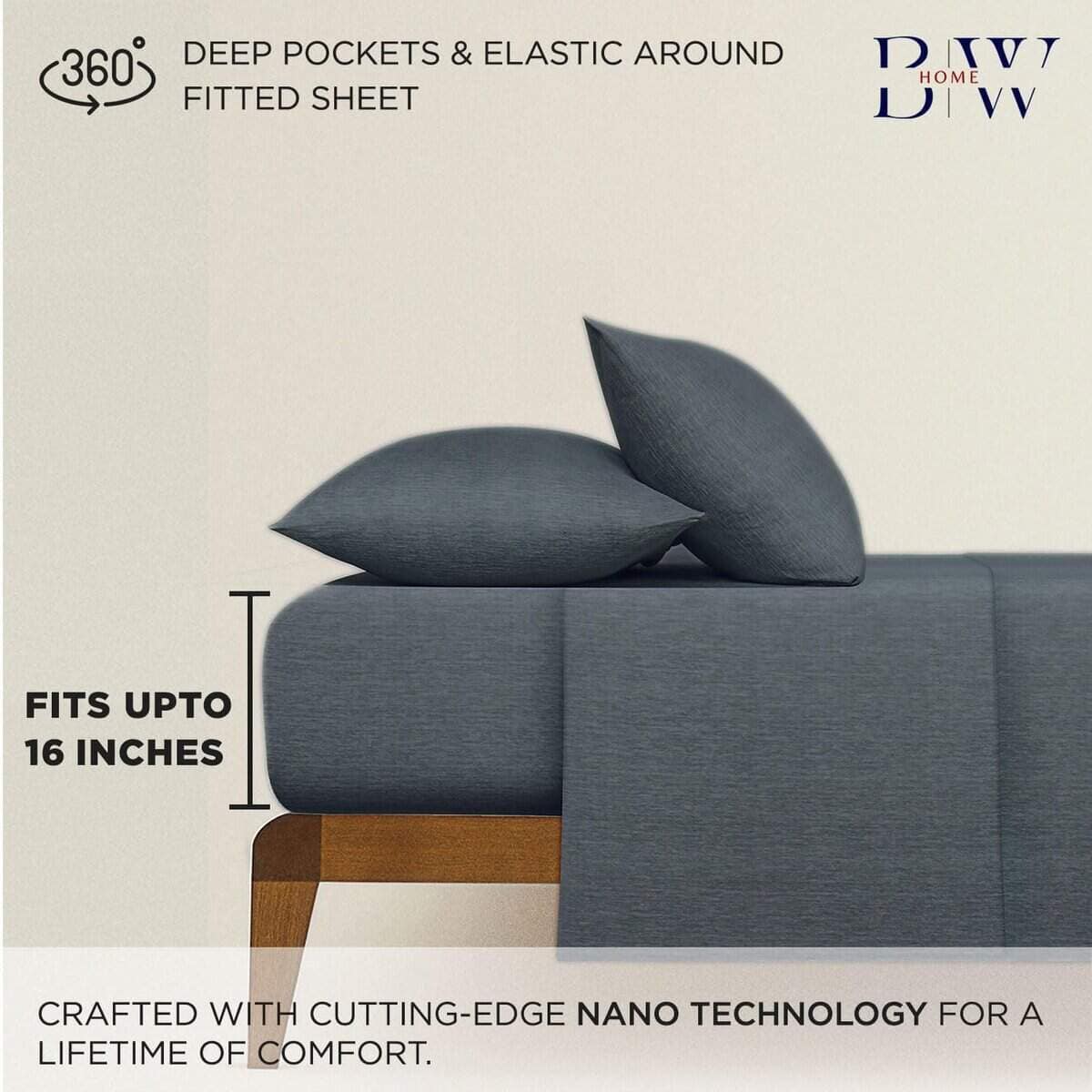 Juego de sábanas de franela Briarwood Home -Gris Carbón - Imagen 5