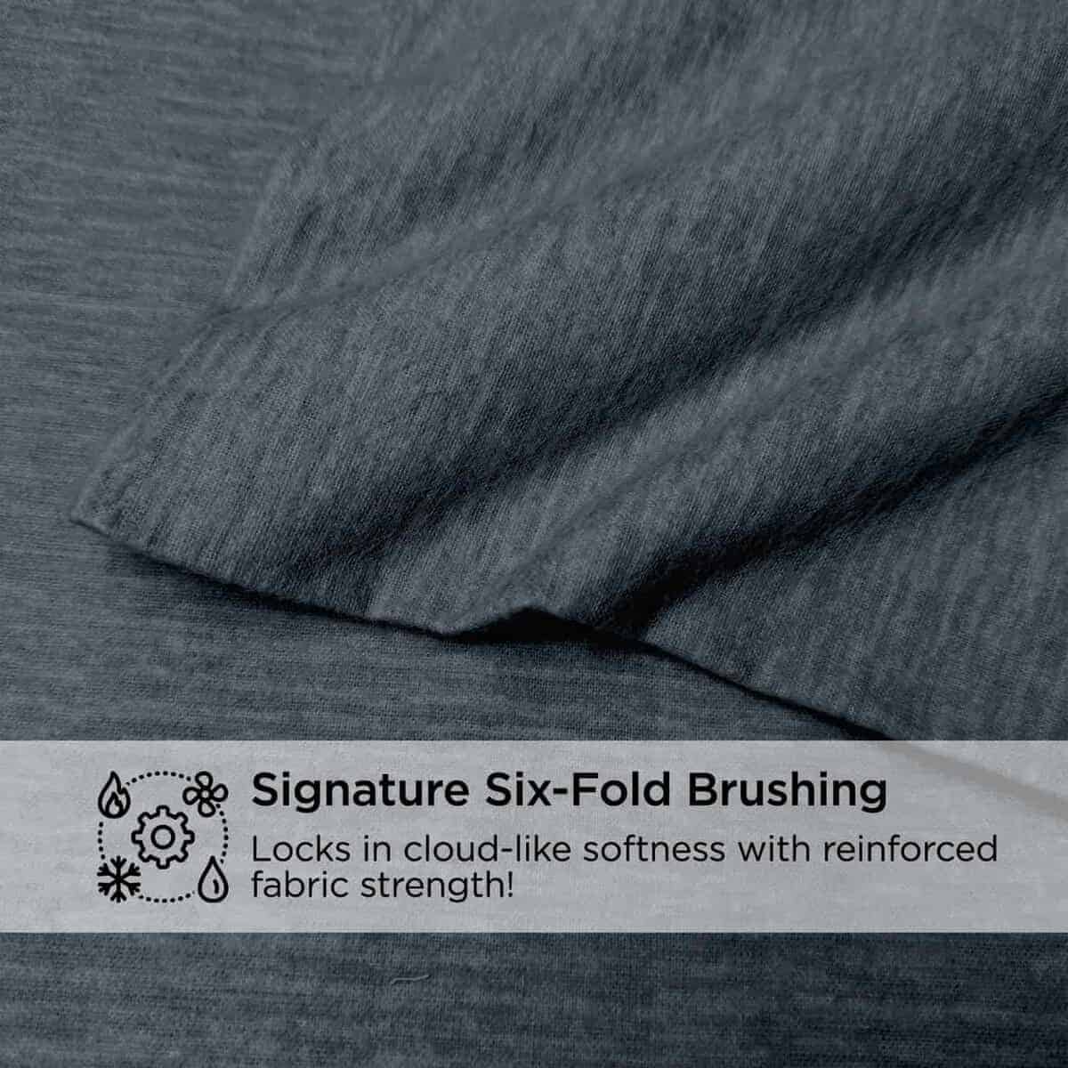 Juego de sábanas de franela Briarwood Home -Gris Carbón - Imagen 6