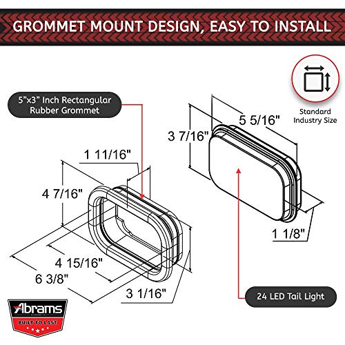 5" x 3" Luz de Tira Trasera LED Blanca - Luces de Marcha - Imagen 4