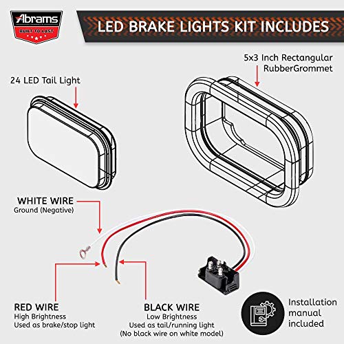 5" x 3" Luz de Tira Trasera LED Blanca - Luces de Marcha - Imagen 6