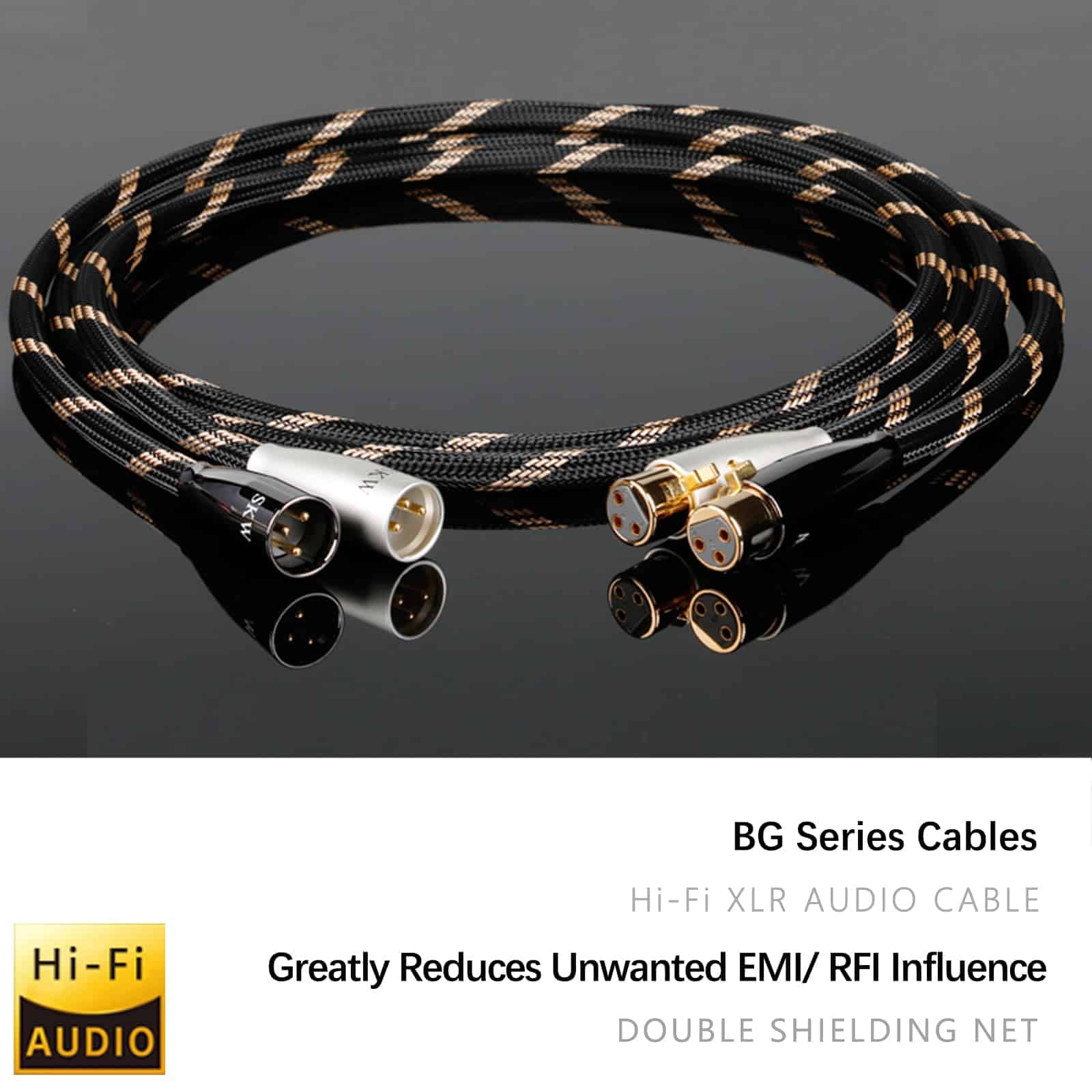 SKW Un Par de Cable de Micrófono Balanceado XLR Macho a XLR - Imagen 3