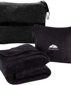 Manta de viaje suave BlueHills Premium con funda de