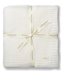 Manta de algodón orgánico Makemake Organics GOTS -Marfil