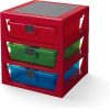 Sistema de almacenamiento en rack de plástico de 3 cajones