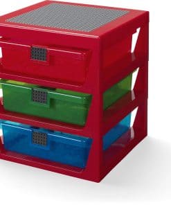 Sistema de almacenamiento en rack de plástico de 3 cajones