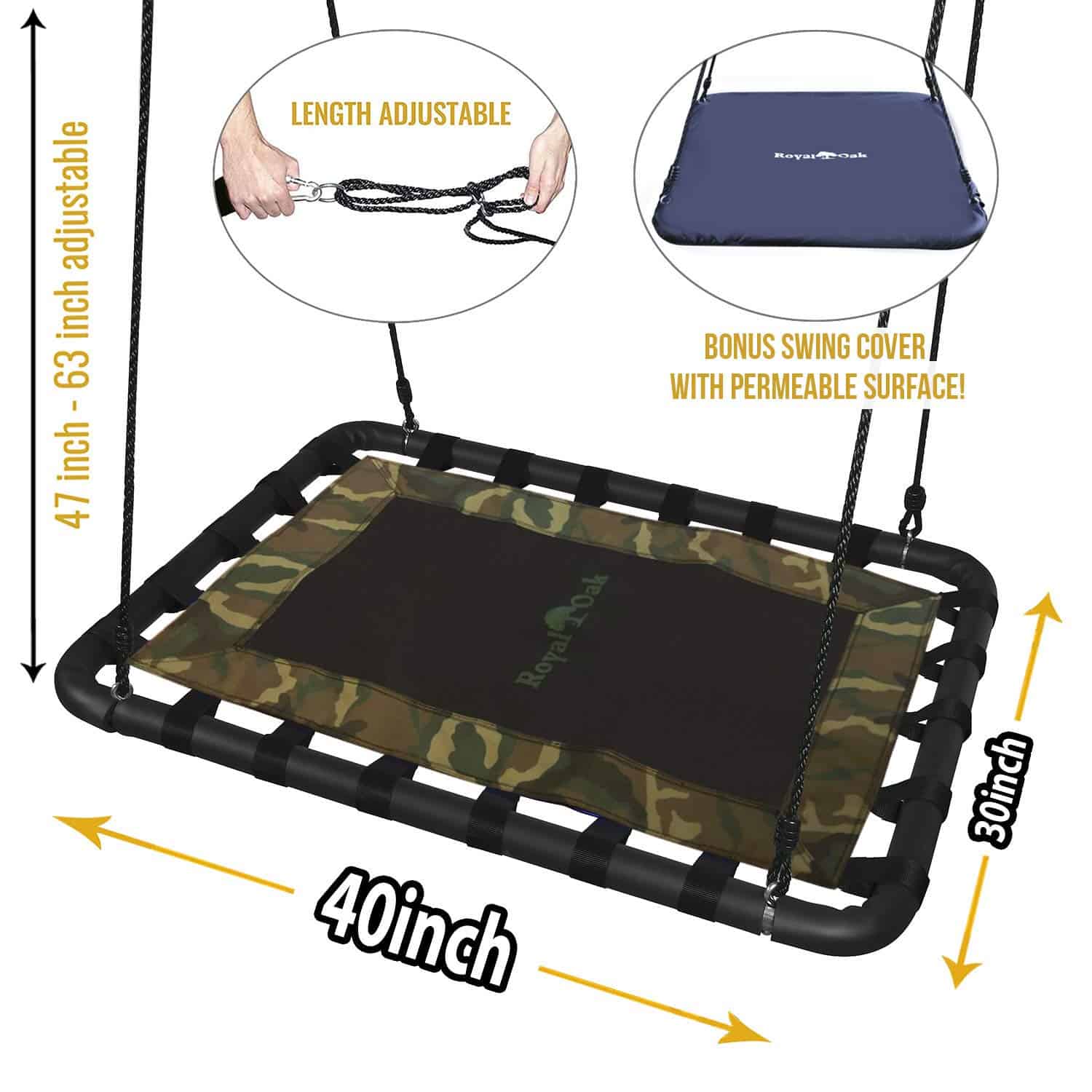Columpio de Plataforma Gigante Royal Oak, Capacidad de Peso - Imagen 4