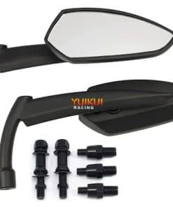 Espejos de motocicleta universales color negro, estilo