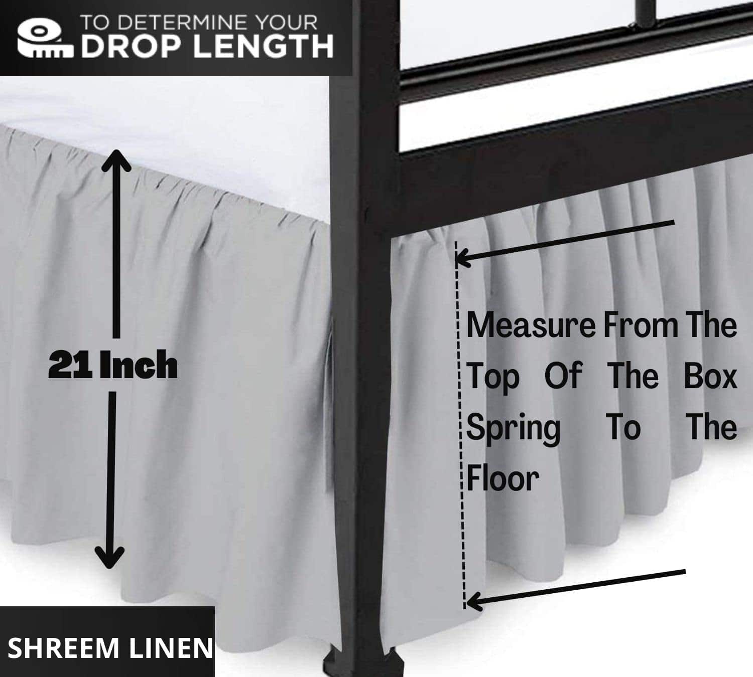 Falda de Cama Fruncida con Esquinas Divididas, Estilo - Imagen 4