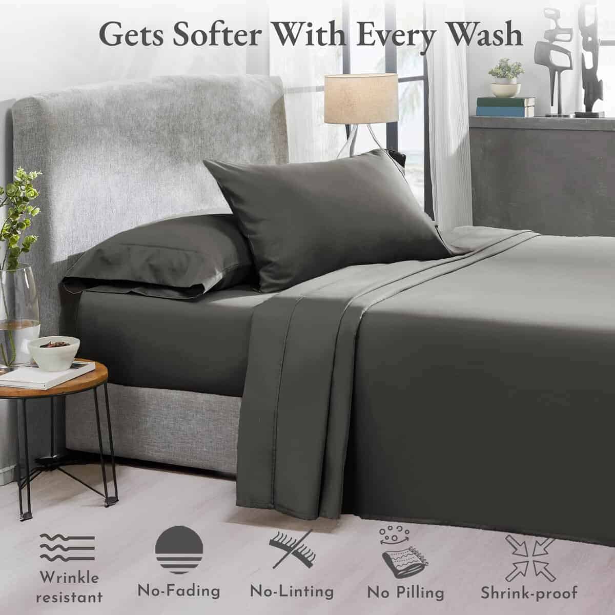 Juego de sábanas 100% algodón California Design Den, 400 - Imagen 6