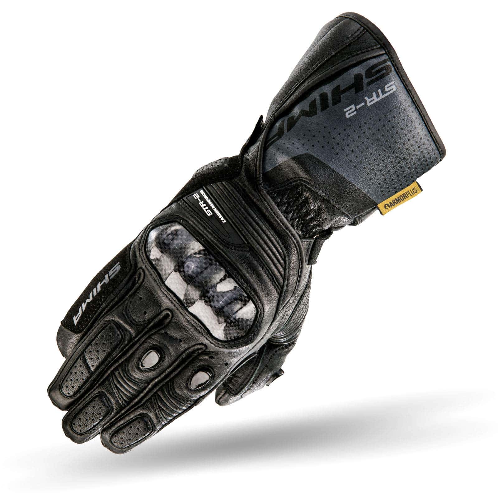 Guantes de moto SHIMA STR-2 para hombre - -Negro