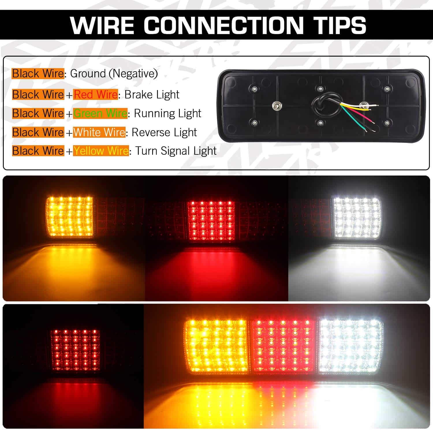 Barra de luz de freno de señal de giro inversa de luz - Imagen 6
