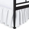 Ruffled Bed Skirt with Split Corners, Gathered -White